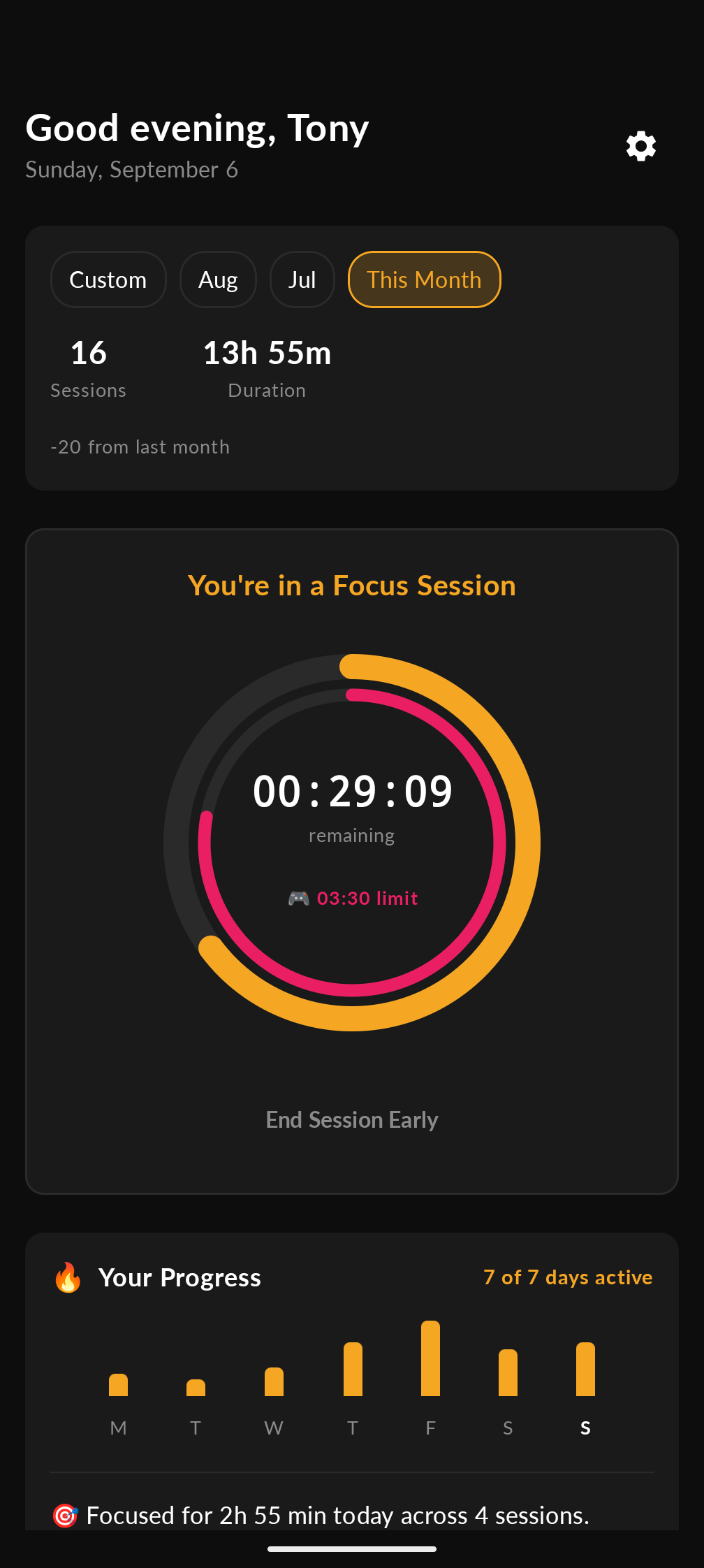 Temri App Dashboard