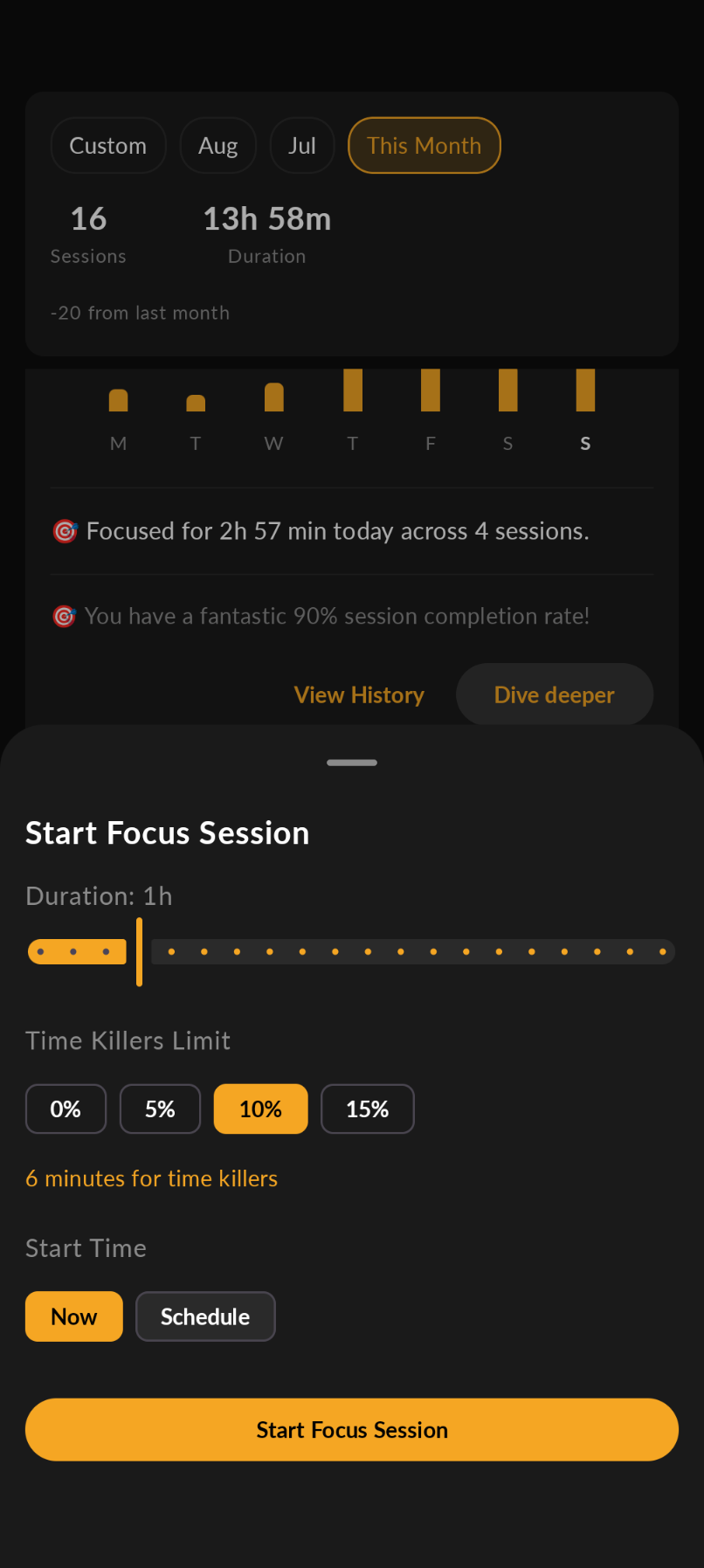 Focus Session Setup
